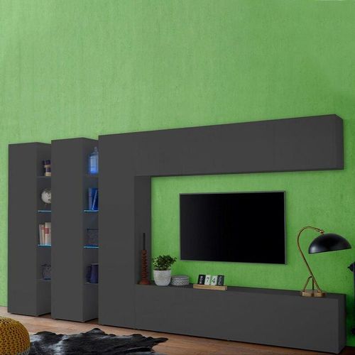 8054117997557 - Ahd Amazing Home Design - Moderner TV-Schrank Hängeelement 3 Hängeschränke Note Trio