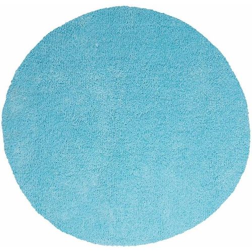 4260602376682 - Beliani - Läufer Teppich Hellblau Polyester ⌀ 140 cm Rund Hochflor Modern Maschinengetuftet Fußbodenheizung Geeignet Wohnzimmer Schlafzimmer Flur