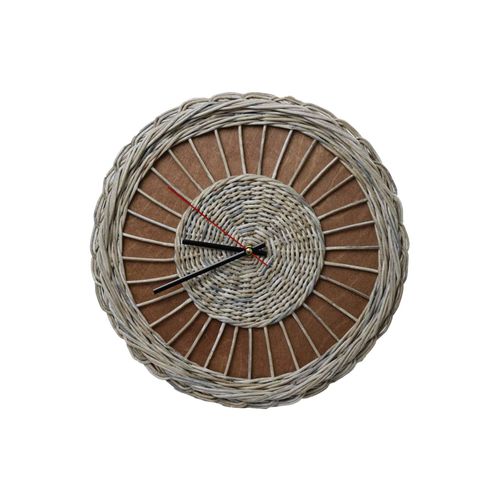 4260750011510 - holz4home® Rattan-Wanduhr „Weave“ 4260750011510 - holz4home® Rattan-Wanduhr „Weave“