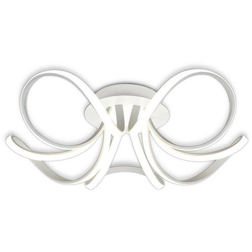 8435153260377 - Inspired Mantra - Knot Blanco - Semi Flush Deckenleuchte 74cm Round 5 Looped Arms 60W LED 2800K 4800lm dimmbar weiß gefrostetes Acryl