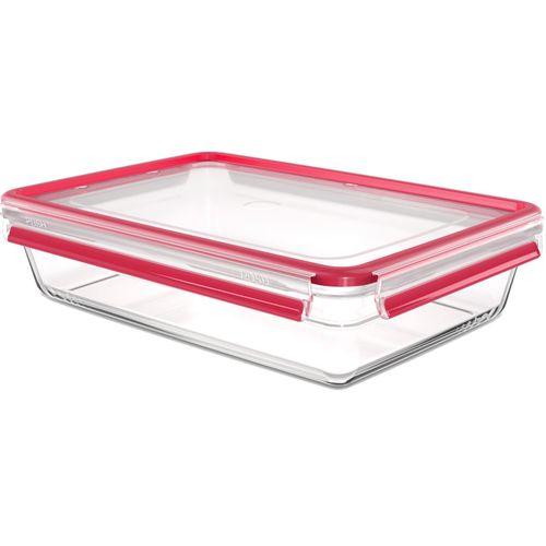 4009049540122 - Frischhaltedose Clip & Close Glas Lebensmittelaufbewahrungsbehälter Gr B H L 228 cm x 8 cm x 328 cm rot Frischhaltedosen 3L stapelbar gefrier- backofen- mikrowellen- und spülmaschinenfest