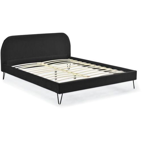 3760313249844 - Concept-usine - Bett aus Samt 140 x 190 cm schwarz phoenix