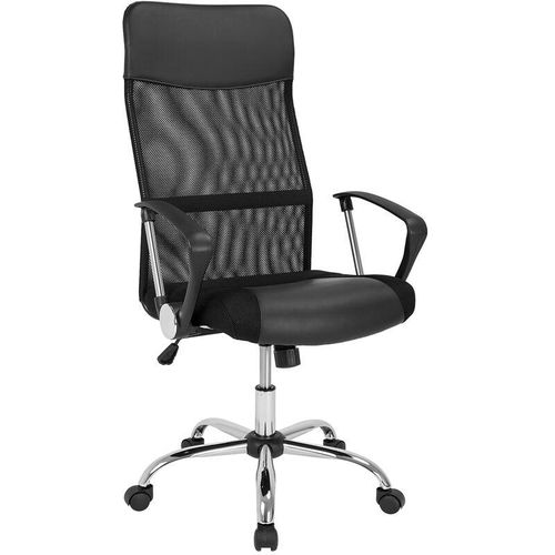 4250525304794 - CASARIA® Bürostuhl Deluxe Wippfunktion Ergonomisch Atmungsaktiv 360° Höhenverstellbar 113-122cm Büro Gaming Schreibtischstuhl Drehstuhl Schwarz Weiß