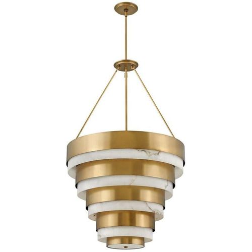 5024005711919 - Elstead - Lighting QN-ECHELON-8P quintiesse Hängeleuchte Echelon E14 8x40W Stahl Messing H1347cm-1957cm Ø692cm dimmbar höhenverstellbar