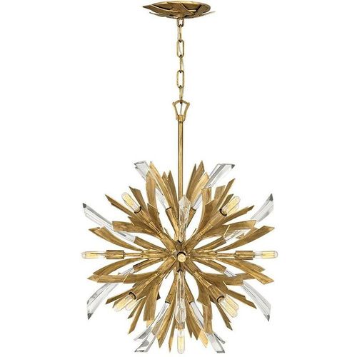 5024005384717 - Lighting QN-VIDA-13P-S quintiesse Hängeleuchte Vida E14 13x40W Stahl Gold brüniert H754cm-3753cm Ø559cm dimmbar höhenverstellbar - Elstead