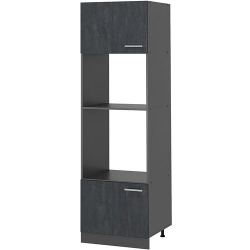 4066731403899 - Livinity Mikrowellenschrank R-Line Schwarz Beton Anthrazit 60 cm