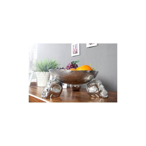 4250243547398 - riess-ambiente Obstschale SKULL - 35cm silber Aluminium Totenkopf Schale 4250243547398 - riess-ambiente Obstschale SKULL - 35cm silber Aluminium Totenkopf Schale