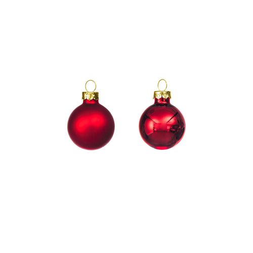 4058896141600 - Weihnachtskugeln aus Glas rot 3 cm Ø 12 Stück