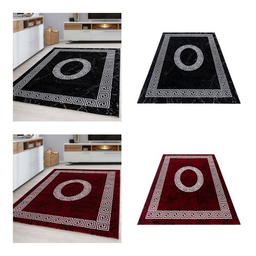 4053658999826 - Stilvoller Designer Kurzflor Marmor Teppich pflegeleicht Wohnzimmerteppich