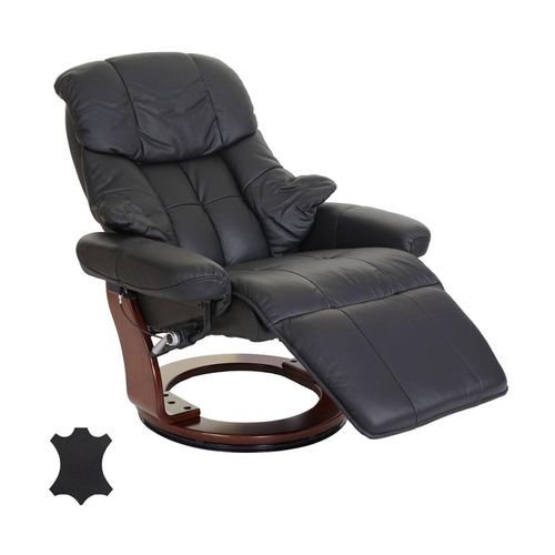 4057651171104 - MCA Relaxsessel Windsor 2 Fernsehsessel Sessel Echtleder 150kg belastbar ~ schwarz Walnuss-Optik 4057651171104 - MCA Relaxsessel Windsor 2 Fernsehsessel Sessel Echtleder 150kg belastbar ~ schwarz Walnuss-Optik
