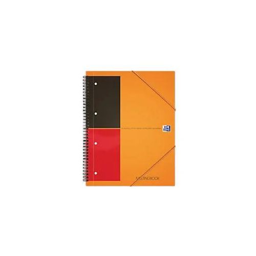 3020120017129 - OXFORD International Besprechungsbuch DIN A5+ Liniert Spiralbindung PP (Polyproplylen) Orange Perforiert 160 Seiten 80 Blatt