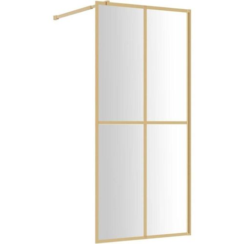 8720845941949 - Bonnevie - Duschwand für Begehbare DuscheDuschtrennwand mit esg Klarglas Golden 90x195cm vidaXL