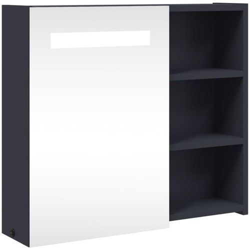 8721012107052 - Bonnevie - Spiegelschrank mit LED-Beleuchtung Grau 60x13x52 cm vidaXL144752