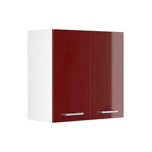 4251421935723 - Hängeschrank R-Line 60 cm Weiß Bordeaux-Rot Hochglanz modern Vicco