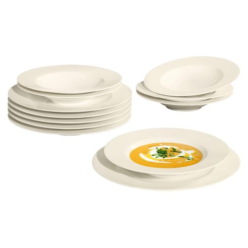 4052212081410 - Tafelservice SELTMANN WEIDEN Teller Set Geschirr-Set Zoè Geschirr-Sets Gr 12 tlg beige (creme) Tafelservice zeitlose Formensprache Made in Germany 12 Teile für 6 Personen 4052212081410 - Tafelservice SELTMANN WEIDEN Teller Set Geschirr-Set Zoè Geschirr-Sets Gr 12 tlg beige (creme) Tafelservice zeitlose Formensprache Made in Germany 12 Teile für 6 Personen