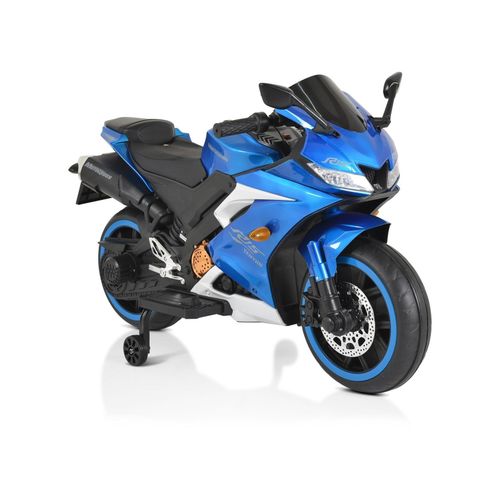 3801005000326 - Kinder Elektromotorrad Motocross MP3-Funktion Bluetooth Stützräder Lichter blau 3801005000326 - Kinder Elektromotorrad Motocross MP3-Funktion Bluetooth Stützräder Lichter blau