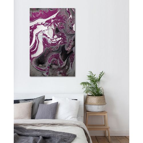 4049009858683 - Acrylglasbild QUEENCE Abstrakte Kunst Bilder Gr B H T 60 cm x 90 cm x 24 cm Acrylglasbild pink Acrylglasbilder Bilder in Marmor-Optik