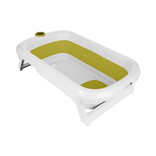 3800171210140 - Kikkaboo Babybadewanne Rio faltbar rutschfest Wasserablauf Thermometer ab Geburt grün