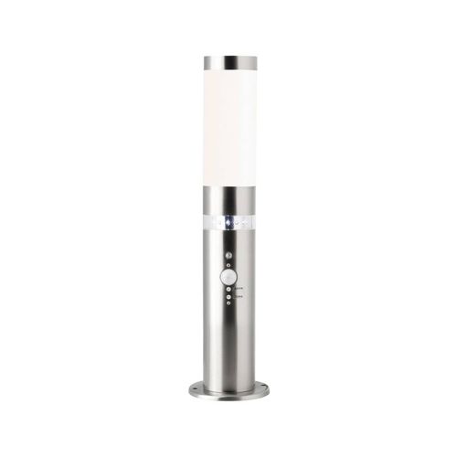 4004353133732 - BRILLIANT Lampe Bole Außensockelleuchte Bewegungsmelder edelstahl 1x A60 E27 60W geeignet für Normallampen (nicht enthalten) IP-Schutzart 44 - spritzwassergeschützt