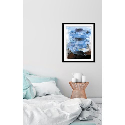 4049009847977 - Bild QUEENCE Angelina Bilder Gr B H 50 cm x 70 cm Wandbild Abstrakt Hochformat 1 St blau Bild Kunstdruck Bilder mit Rahmen