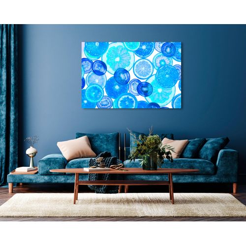 4047809884888 - Acrylglasbild QUEENCE Egid Bilder Gr B H 80 cm x 60 cm Acrylglasbild Abstrakt Querformat 1 St blau Acrylglasbilder