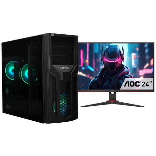 4046373831977 - F (A bis G) CAPTIVA Gaming-PC-Komplettsystem Advanced Gaming R83-197 TFT Bundle Computer-Komplettsysteme Gr ohne Betriebssystem 16 GB RAM 1000 GB SSD schwarz PC Sets