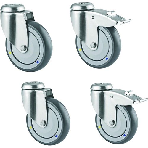 4021177242747 - Lenkrollensatz Ø 100 mm elektrisch leitfähig VE 4 Stk 4021177242747 - Lenkrollensatz Ø 100 mm elektrisch leitfähig VE 4 Stk