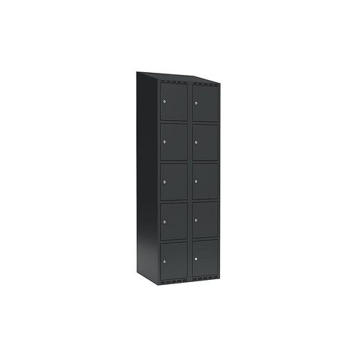 7042424846812 - 5er-Schließfachschrank Fydor 2 Abteile grau B 600 mm 2 Abteile schräge Dachform Zylinderschloss 7042424846812 - 5er-Schließfachschrank Fydor 2 Abteile grau B 600 mm 2 Abteile schräge Dachform Zylinderschloss
