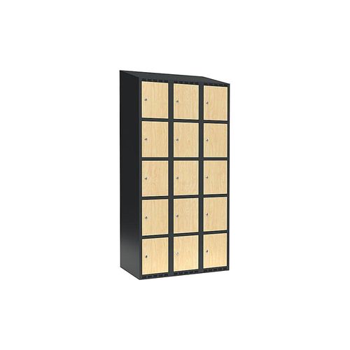 7042424848953 - 5er-Schließfachschrank Fydor 3 Abteile grau Birke B 900 mm 3 Abteile schräge Dachform Zylinderschloss 7042424848953 - 5er-Schließfachschrank Fydor 3 Abteile grau Birke B 900 mm 3 Abteile schräge Dachform Zylinderschloss