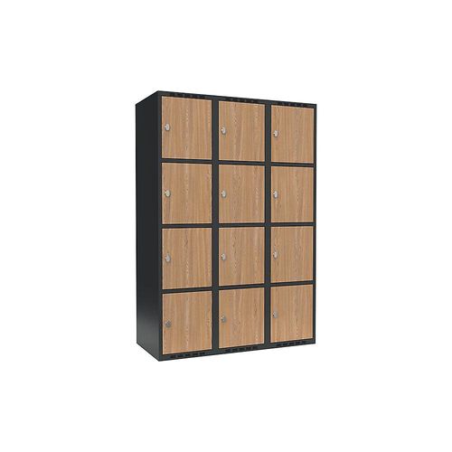 7042424833867 - 4er-Schließfachschrank Fydor 3 Abteile grau Eiche B 1200 mm 3 Abteile flache Dachform Vorhängeschloss 7042424833867 - 4er-Schließfachschrank Fydor 3 Abteile grau Eiche B 1200 mm 3 Abteile flache Dachform Vorhängeschloss