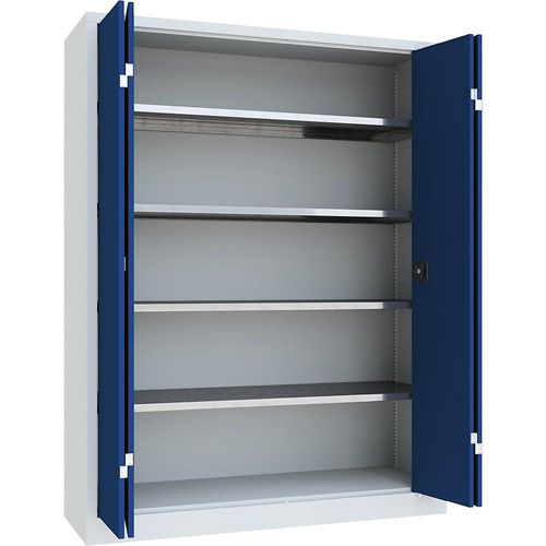 4055479632807 - - Falttürenschrank Vollblechtüren 4 verzinkte Böden BxTxH 1500x500x1950 mm ral 7035 5010 4055479632807 - - Falttürenschrank Vollblechtüren 4 verzinkte Böden BxTxH 1500x500x1950 mm ral 7035 5010