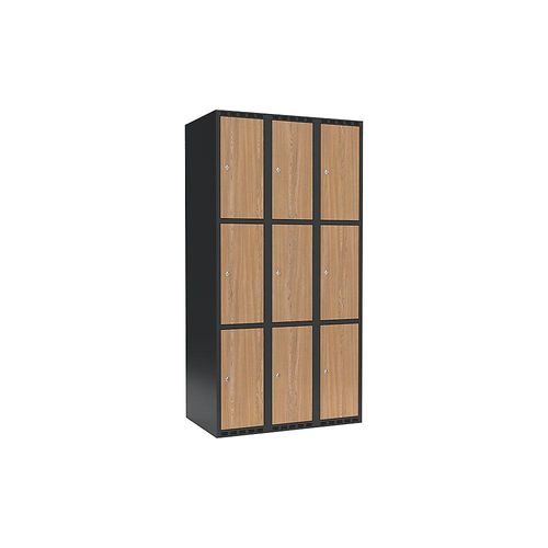 7042424846225 - 3er-Schließfachschrank Fydor 3 Abteile grau Eiche B 900 mm 3 Abteile flache Dachform Zylinderschloss 7042424846225 - 3er-Schließfachschrank Fydor 3 Abteile grau Eiche B 900 mm 3 Abteile flache Dachform Zylinderschloss