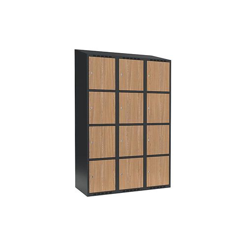 7042424849165 - 4er-Schließfachschrank Fydor 3 Abteile grau Eiche B 1200 mm 3 Abteile schräge Dachform Zylinderschloss 7042424849165 - 4er-Schließfachschrank Fydor 3 Abteile grau Eiche B 1200 mm 3 Abteile schräge Dachform Zylinderschloss