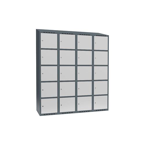 7042424846874 - 5er-Schließfachschrank Fydor 4 Abteile blaugrau lichtgrau B 1200 mm 4 Abteile schräge Dachform Zylinderschloss 7042424846874 - 5er-Schließfachschrank Fydor 4 Abteile blaugrau lichtgrau B 1200 mm 4 Abteile schräge Dachform Zylinderschloss