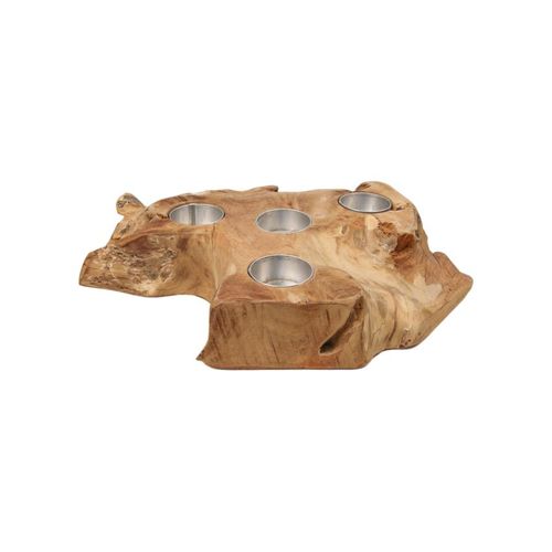 8719956073328 - Teelichthalter Natur Teak 30x30x7 cm 8719956073328 - Teelichthalter Natur Teak 30x30x7 cm