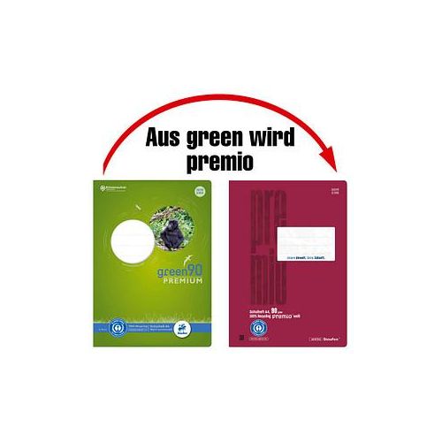 9001939834538 - Schulheft 040782038 Green Lineatur 38   Lineatur 38 A4 80g grün 16 Blatt   32 Seiten 9001939834538 Ursus