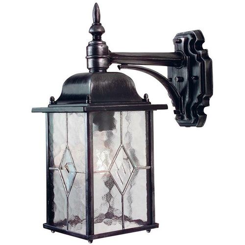 5024005432609 - Elstead Lighting WX2 Wandleuchte Wexford 1xE27 100W IP43 Metall schwarz   silber  Glas H37cm B159cm dimmbar