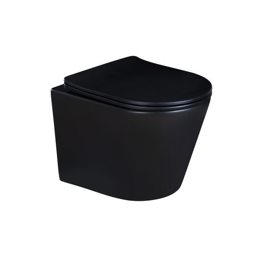 9006947067299 - Wand WC Set Nakia spülrandlos inkl WC-Sitz matt schwarz 9006947067299 - Wand WC Set Nakia spülrandlos inkl WC-Sitz matt schwarz