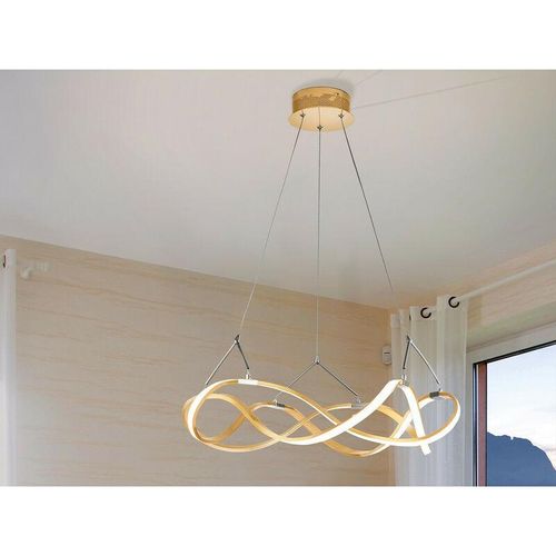 8435435332334 - Schuller Lighting - Schuller Molly Moderne dimmbare led Infinity Swirl Ring Designer Pendelleuchte Roségold mit Fernbedienung