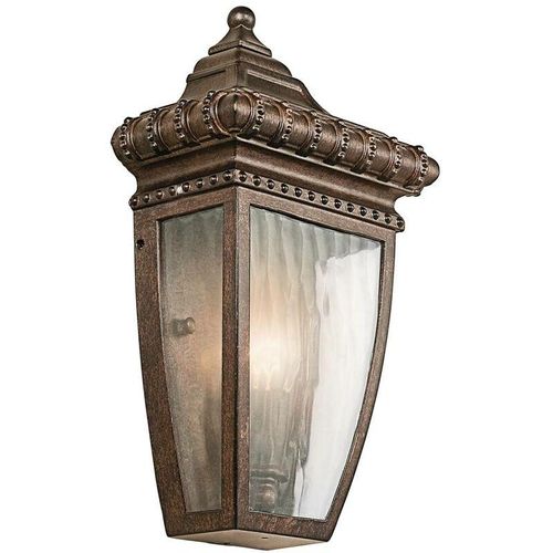 5024005240914 - Elstead - Kichler KL-VENETIAN7-S Wandleuchte Venetian Rain 1xE14 60W Metall Bronze gebürstet Regenglas H298cm B171cm IP44 dimmbar