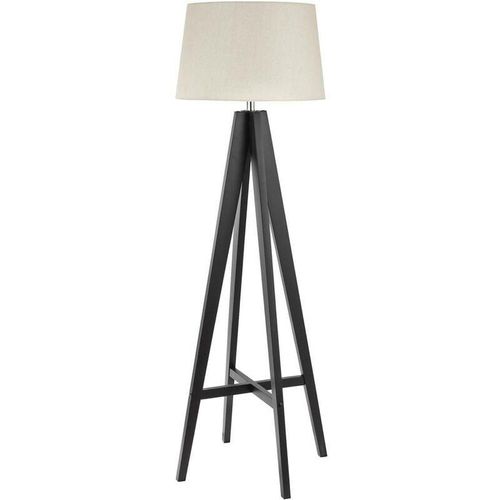 5053423004594 - Easel - 1 helle Stehleuchte Braun mit Stoffschirm E27 - Searchlight