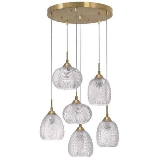 5212017427014 - Pendelleuchte Vario in Transparent und Gold E14 - transparent - Nova Luce