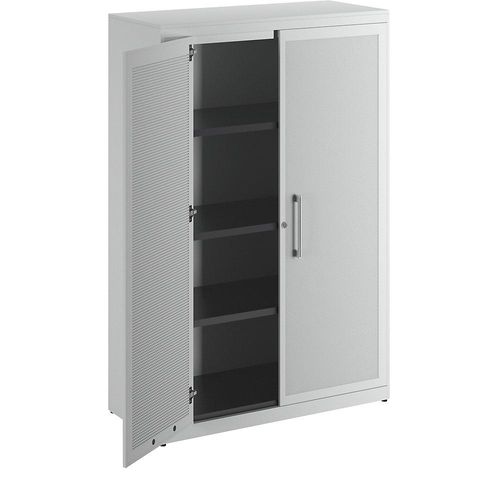 4250633331231 - mauser Flügeltürenschrank akustisch wirksam HxBxT 1516 x 1000 x 432 mm 3 Fachböden lichtgrau lichtgrau 4250633331231 - mauser Flügeltürenschrank akustisch wirksam HxBxT 1516 x 1000 x 432 mm 3 Fachböden lichtgrau lichtgrau
