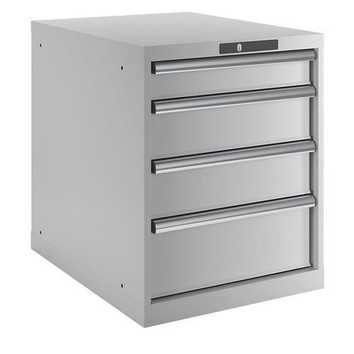 7612269000221 - LISTA Schubladenschrank 4 Schubladen BxTxH 564 x 724 x 700 mm lichtgrau 7612269000221 - LISTA Schubladenschrank 4 Schubladen BxTxH 564 x 724 x 700 mm lichtgrau