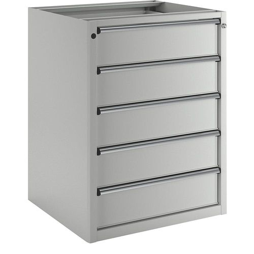 4014641403881 - Schubladenschrank ohne Platte Breite 760 mm Schubladentraglast 200 kg 5 Schubladen Front lichtgrau 4014641403881 - Schubladenschrank ohne Platte Breite 760 mm Schubladentraglast 200 kg 5 Schubladen Front lichtgrau