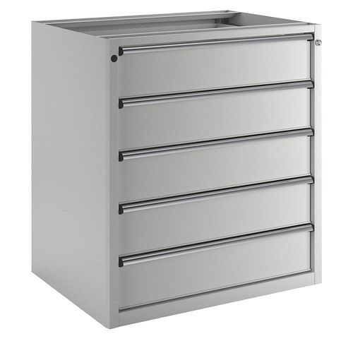 4014641404017 - Schubladenschrank ohne Platte Breite 910 mm Schubladentraglast 200 kg 5 Schubladen Front lichtgrau 4014641404017 - Schubladenschrank ohne Platte Breite 910 mm Schubladentraglast 200 kg 5 Schubladen Front lichtgrau