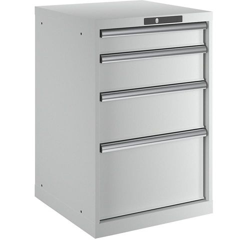 7612269048872 - LISTA Schubladenschrank 4 Schubladen BxTxH 564 x 572 x 850 mm lichtgrau 7612269048872 - LISTA Schubladenschrank 4 Schubladen BxTxH 564 x 572 x 850 mm lichtgrau