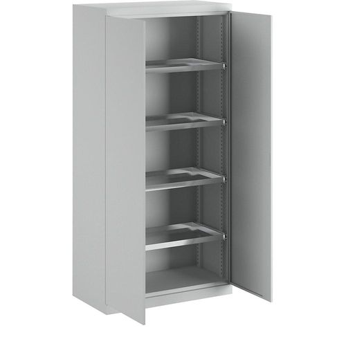 4061753035011 - eurokraft pro Materialschrank Breite 950 mm 4 Ausziehböden Tür lichtgrau