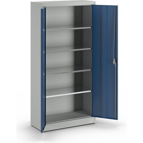 4250633317976 - mauser Schwerlast-Flügeltürschrank HxB 1950 x 950 mm Tiefe 420 mm lichtgrau enzianblau 4250633317976 - mauser Schwerlast-Flügeltürschrank HxB 1950 x 950 mm Tiefe 420 mm lichtgrau enzianblau