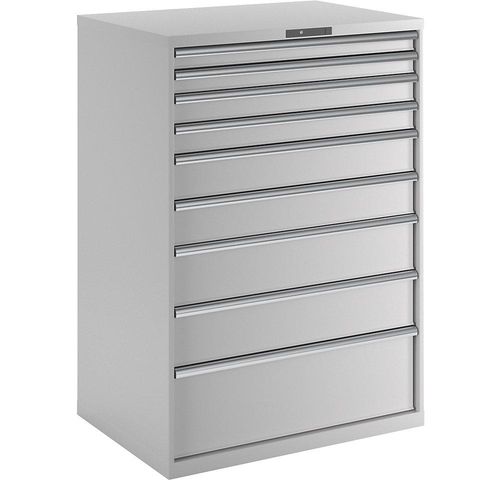 7612269044980 - LISTA Schubladenschrank 9 Schubladen BxTxH 1023 x 725 x 1450 mm lichtgrau 7612269044980 - LISTA Schubladenschrank 9 Schubladen BxTxH 1023 x 725 x 1450 mm lichtgrau
